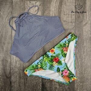 Beautyin High Neck Bikini Swimsuit Size L